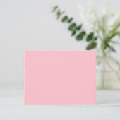 Carte Postale Solid Pink Post Card Personalized Greeting Design (Debout devant)