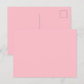 Carte Postale Solid Pink Post Card Personalized Greeting Design (Devant / Derrière)