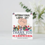 Carte Postale Solidarité Travailleur Unité Fête du Travail avec (Debout devant)