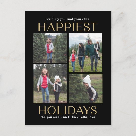 Carte postale Solide Clean Collage Holiday (Devant)