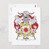 Carte Postale Solis Family Crest (Devant / Derrière)