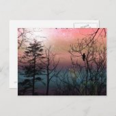 Carte Postale Solitude du coucher du soleil Imaginaire du paysag (Devant / Derrière)