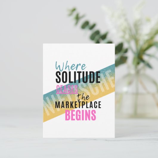 Carte Postale Solitude et foule Introvert Nietzsche citation (Debout devant)