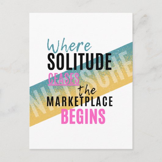 Carte Postale Solitude et foule Introvert Nietzsche citation (Devant)