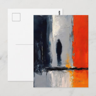 Carte Postale Solitude – Figure Abstrait dans le Silence Urbain