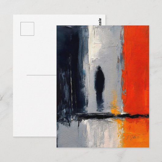 Carte Postale Solitude – Figure Abstrait dans le Silence Urbain (Devant / Derrière)