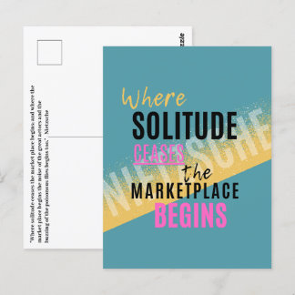 Carte Postale Solitude Introspection Introvert Nietzsche quote