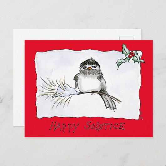 Carte Postale Solstice Chickadee (Devant / Derrière)