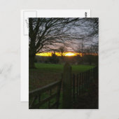 Carte Postale Solstice coucher de soleil (Devant / Derrière)