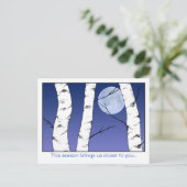 Carte Postale Solstice de Birch d'hiver/Carte postale Yule (Debout devant)