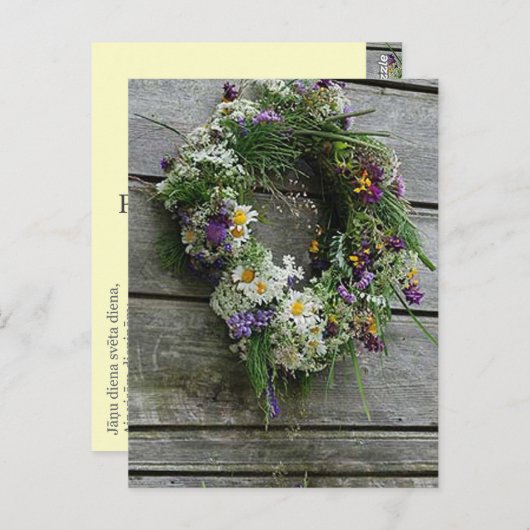 Carte postale solstice d'été (Devant / Derrière)