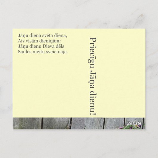 Carte postale solstice d'été (Dos)