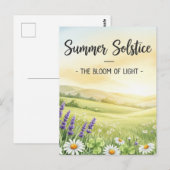 Carte Postale Solstice d'été (Devant / Derrière)