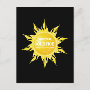 Carte Postale Solstice d'été noir le plus long jour de l'année
