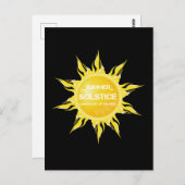 Carte Postale Solstice d'été noir le plus long jour de l'année (Devant / Derrière)