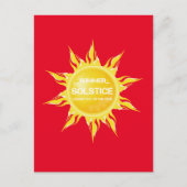 Carte Postale Solstice d'été rouge le plus long jour de l'année (Devant)