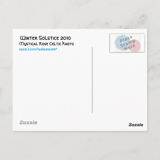 Carte postale Solstice d'hiver 2010 (Dos)