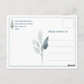 Carte Postale Solstice d'hiver Aquarelle Forêt paysage d'hiver (Dos)