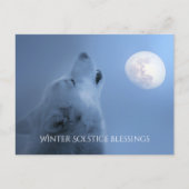 Carte Postale Solstice d'hiver Bénédiction Wolf et Lune (Devant)