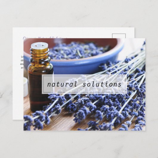 Carte Postale Solutions Naturelles Essential Oils Classe Invitat (Devant / Derrière)