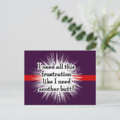 Carte postale sombre de la frustration (Debout devant)