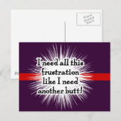 Carte postale sombre de la frustration (Devant / Derrière)