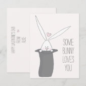 Carte Postale Some Bunny Loves You - Jolies Valentines de Classe (Devant / Derrière)