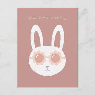 Carte Postale Some Bunny T'aime Brun