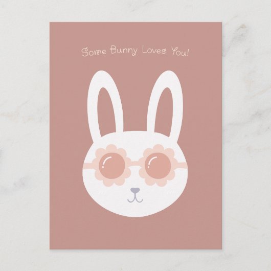 Carte Postale Some Bunny T'aime Brun (Devant)