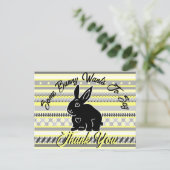 Carte Postale Some Bunny veut dire Merci, Jaune et Gris (Debout devant)