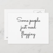 Carte Postale Some people just need flogging (Devant / Derrière)