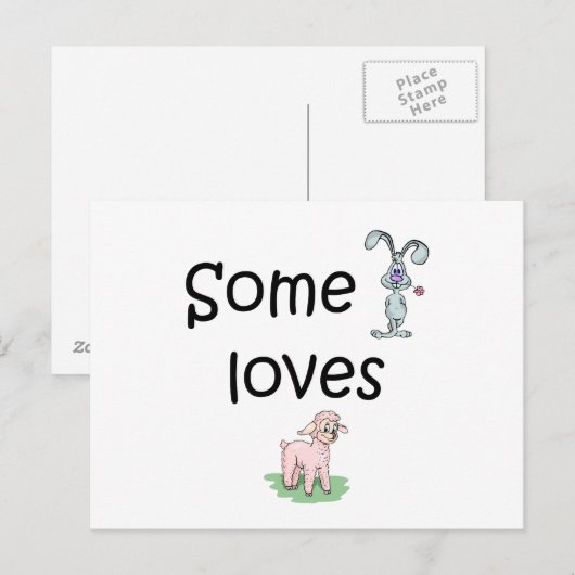 Carte Postale Somebunny Loves Ewe (photos) (Devant / Derrière)