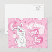 Carte Postale Somebunny Vous Aime Lapin (Devant / Derrière)