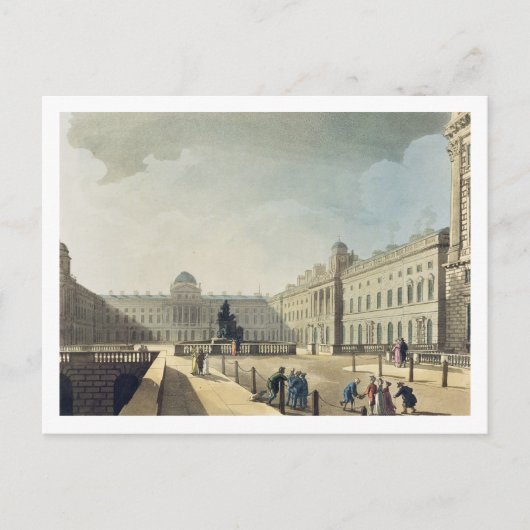 Carte Postale Somerset House, Strand, de "Ackermann's Microcos" (Devant)