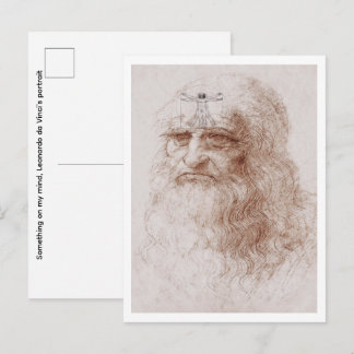 Carte Postale Something on my mind, Leonardo da Vinci's portrait