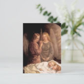 Carte Postale Sommeil - Deux anges gardiens et enfants (Debout devant)