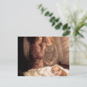Carte Postale Sommeil - Deux anges gardiens et enfants (Debout devant)