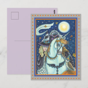 CARTE POSTALE SOMMEIL, SANS TÊTE GOTHIQUE, UNICORN, OWL