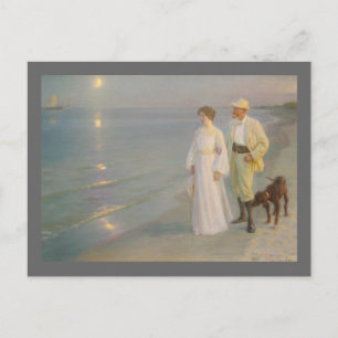 Carte Postale Sommeraften ved Skagens (Plage d'été éclairée par