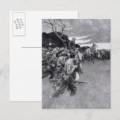 Carte Postale Son armée a rompu ses pleurs et ses sanglots (Devant / Derrière)