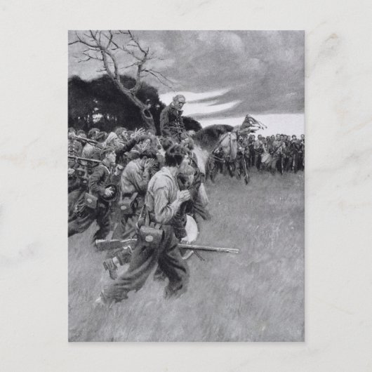 Carte Postale Son armée a rompu ses pleurs et ses sanglots (Devant)