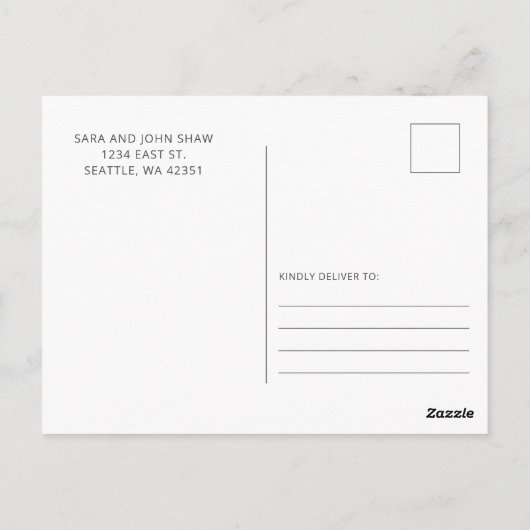 Carte Postale Son Boho Boy Baby shower Merci (Dos)