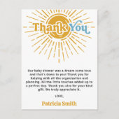 Carte Postale Son Boho Boy Baby shower Merci (Devant)