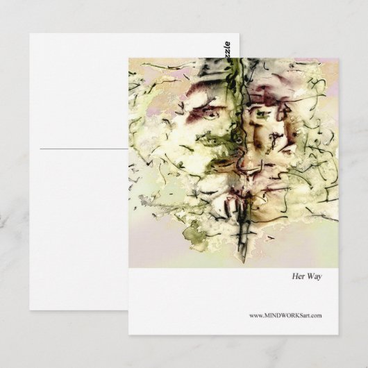 Carte Postale Son chemin (Devant / Derrière)