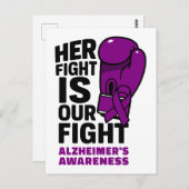 Carte Postale Son combat est notre combat - Sensibilisation à Al (Devant / Derrière)