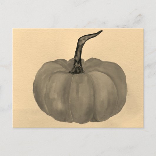 Carte Postale Son heure Citrouille (Devant)
