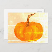 Carte Postale Son heure Citrouille (Devant / Derrière)