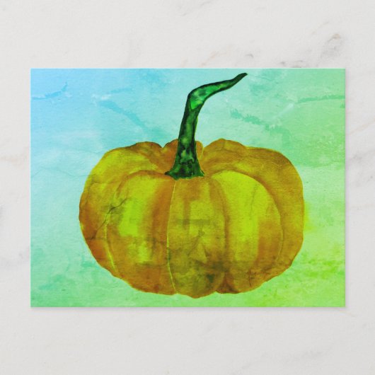 Carte Postale Son heure Citrouille (Devant)