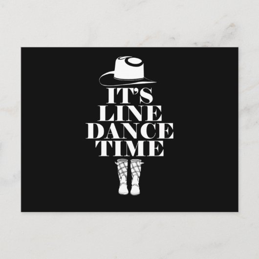 Carte Postale Son Line Dance Time Line Dancing Music Boots Cadea (Devant)