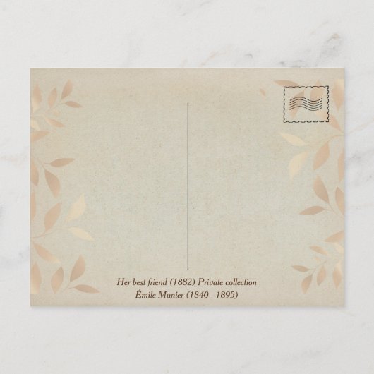 Carte Postale Son meilleur ami, petite fille avec un chien, Vint (Dos)